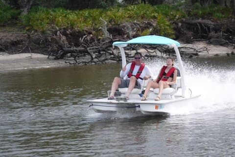 Drive Our Exciting 2 man Go Cat Boat in Downtown Naples