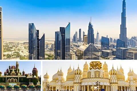 Excursão de dia inteiro pela cidade de Dubai com Global Village e Miracle Garden