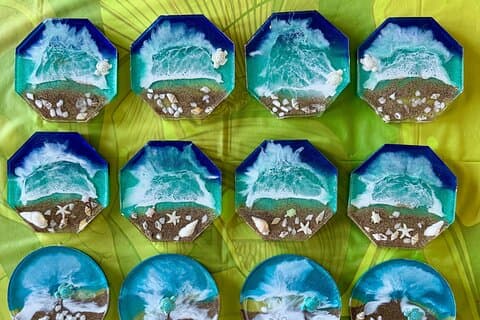 エポキシ樹脂アート&クラフトコースターセット体験