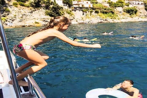 From Amalfi: Coast & Furore Fjord Boat Tour with Swim Break