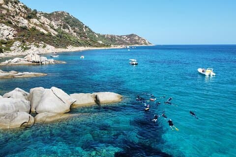 From Puntaldia or San Teodoro: sunset snorkeling at Molara Pools
