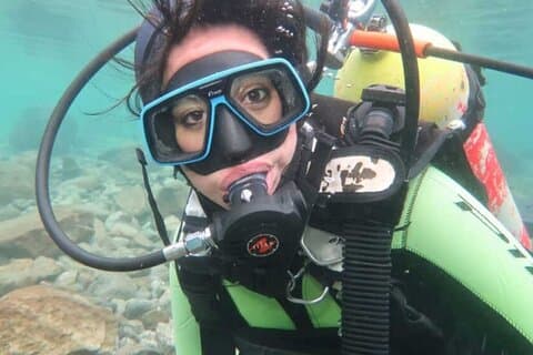 Diving Baptism in Lago Moreno Bariloche