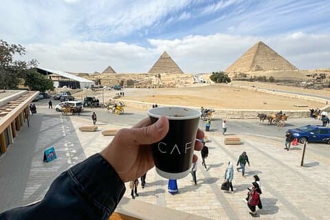 Pyramiden von Gizeh Tour mit Kaffee und Tee mit Blick auf die Sphinx