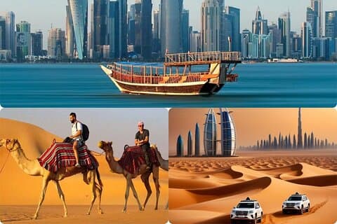 Doha Combo City Tour met Desert Safari Ophalen/afzetten Inbegrepen