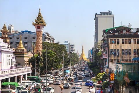 Rundvandring i centrala Yangon