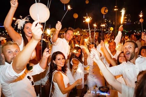 White Party Tour in San Andrés met dinerbuffet en open bar