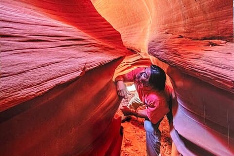 Wind Pebble Canyon Hel vandringstur genom Antelope Canyon