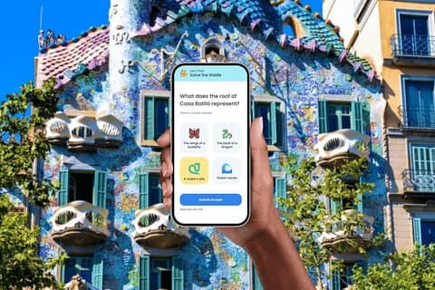 Barcelona självguidad stadsvandringstur med ljud & frågesporter