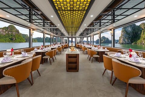 Deluxekryssning från Hanoi: Rundtur i Halong Bay med fast meny