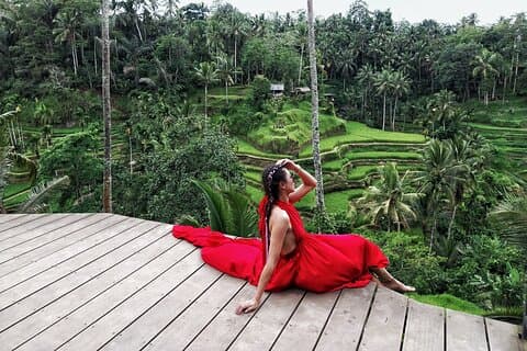 Excursion d'une journée au temple et à la cascade de la rizière en terrasse d'Ubud