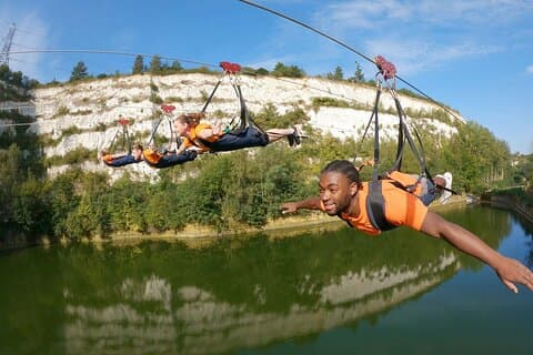 Englands längsta zipline i Kent