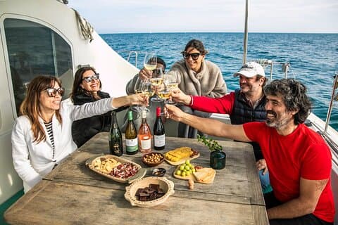 Barcelona: Premium privat vinprovning och tapas i en katamaran