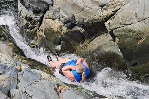 El Yunque Rainforest - Waterslide, Cliff jump, and Rope swing!