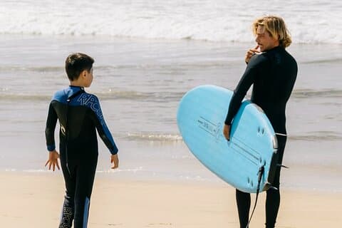 Exclusive Surf lesson on 4x4 round trip transportation