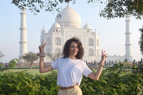 Taj Mahal Sunrise-dagtocht met ontbijt in de Oberoi-drietand
