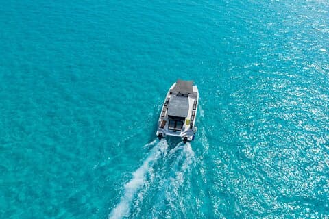 Privé-atoomcatamarantour naar Isla Mujeres