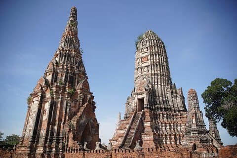 Den endelige tur til de 4 ruiner af den gamle hovedstad Ayutthaya på japansk 