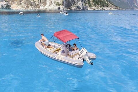 From Cala Gonone: rental RIB up to 6 people