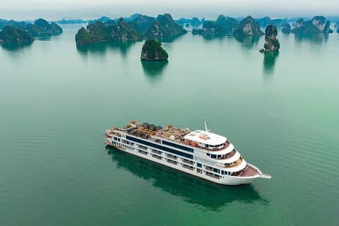 Melhor Luxo Halong Bay Embassador Cruzeiro com Almoço Buffet e Vista