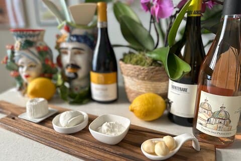 4 Vinos y 4 Cata de Mozzarella