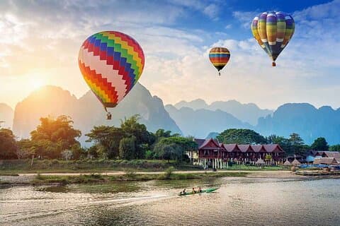 Vang Vieng 2 Day Shared Hot Air Balloon Tour