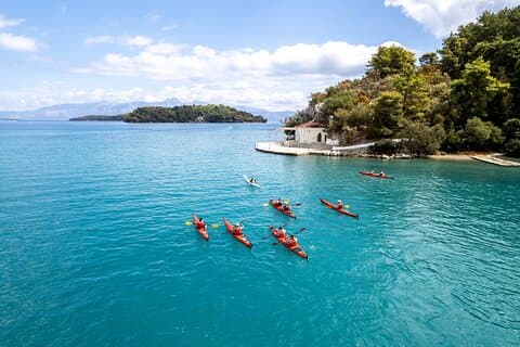 Lefkada, Nydri, Scorpiones Kayak Odyssey Island Hopping