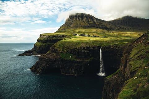 Car and Hiking Tour Explore Bøsdalafossur Waterfall