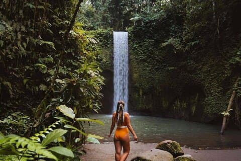Ubud vattenfall vattentemplet och ris terrasser privat rundtur