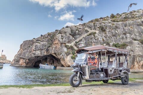 Desde Malta: Tour Gozo TukTuk con mini crucero combinado
