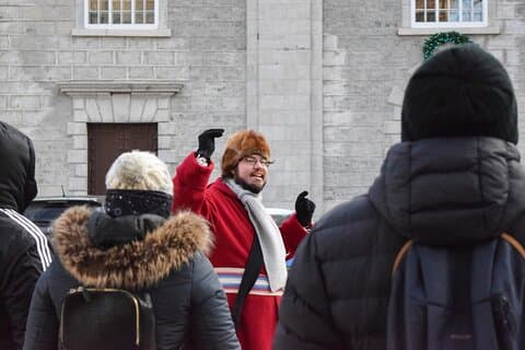 Visita guiada a pie de invierno en la antigua ciudad de Quebec