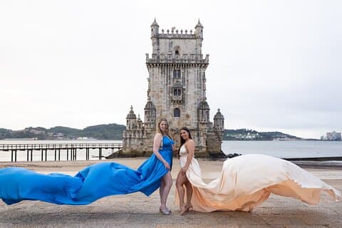 Lisboa Flying Dress & Fashion Photoshoot på ikoniske steder