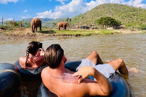 Chiang Mai: River Tubing & Elephant Observation