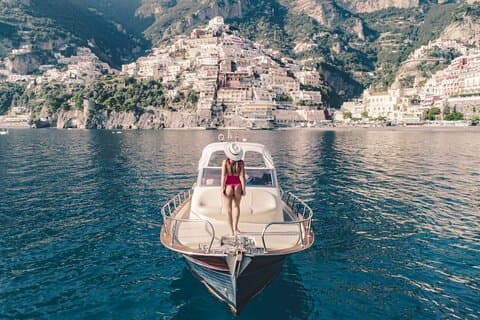 Amalfikysten Privat båttur fra Sorrento, Positano og Capri