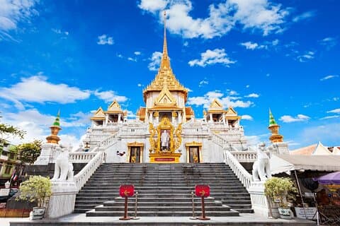 Bangkok Wat Ratchanatdaram Golden Mount et Wat Trai Mit