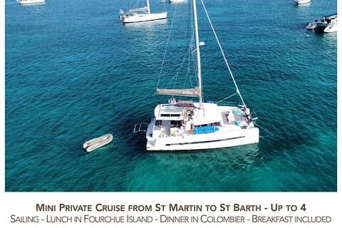 2 giorni e 1 notte in catamarano privato da St Martin a St Barth