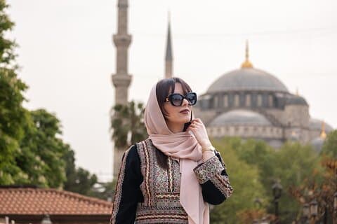 Sesión de fotos privada en Hagia Sophia y la Mezquita Azul en Estambul