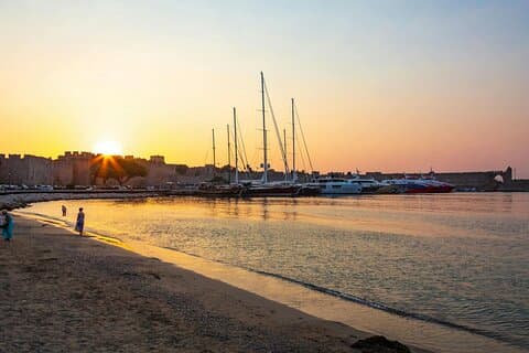 Rhodes Town By Night with Bay Cruise and Dinner