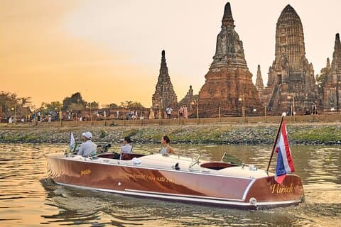 Ayutthaya Luxury Hacker Båtkryssning Temple Sightseeing