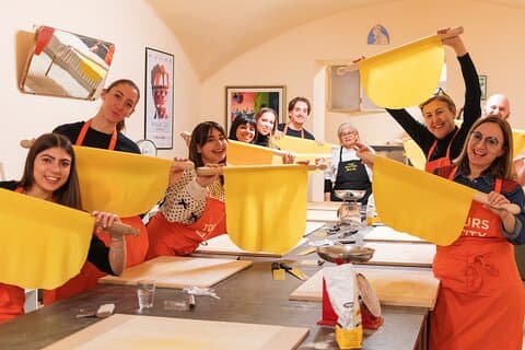 Bologna Local Pasta Cooking Class, Ragu, Spritz, Wine & Gelato