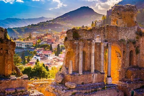 Lo mejor de Sicilia Tour de Taormina y Savoca desde el puerto de cruceros de Messina