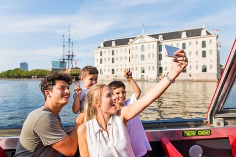 Amsterdam City Tour og ubegrenset kanal cruise for 1 dag