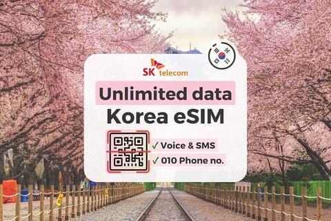 Corea eSIM con SKT Datos LTE ilimitados + voz
