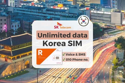 Korea SIM Card with SKT Unlimited Local Data & Voice Calls