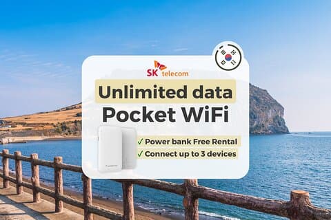 Korea Pocket Wifi con SKT Unlimited Data Korea Aeropuertos Recogida