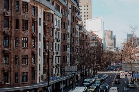 Strosa genom Shanghai Tidigare franska koncessionen