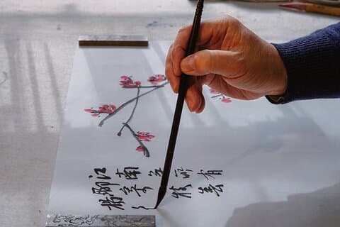 Pintura chinesa com mestre local em Water Town