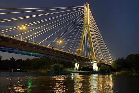 Warszawa Vistula River kveldskruise med velkomstdrink