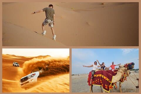 Doha: Safari, promenade à dos de chameau, planche à sable et tour en mer intérieure
