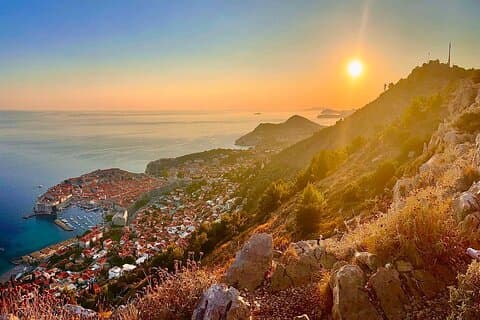 Panorama Dubrovnik Tour Golden Hour Solnedgång och vinprovning