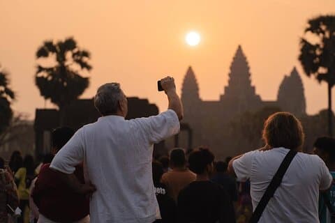 Angkor Wat Tempel Tour Zonsopgang of zonsondergang met Tour Gids